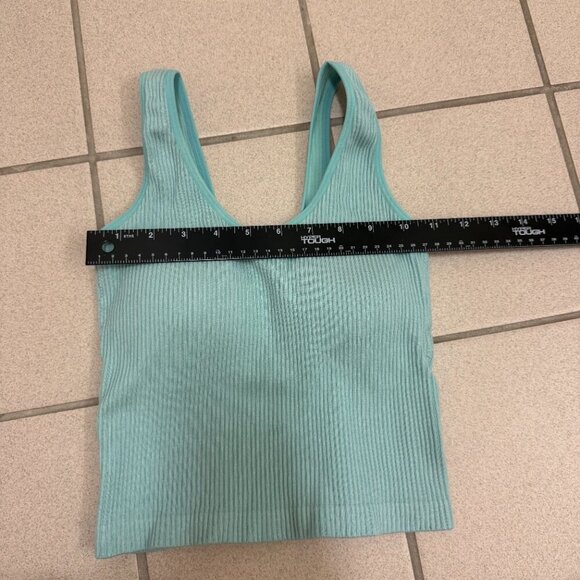 Altar'd State Revival Ribbed Tank Top Teal Womens O/S - Picture 3 of 5